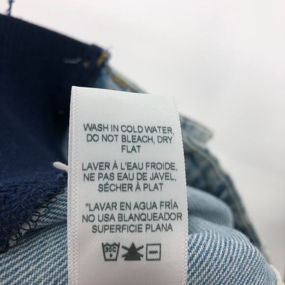 GOOD AMERICAN Good 90's Maternity Wide Leg Jeans 14/32 Light Blue934 NWT - Picture 13 of 16